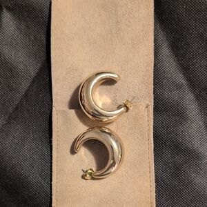 SHASHI Gold Crescent Earrings
